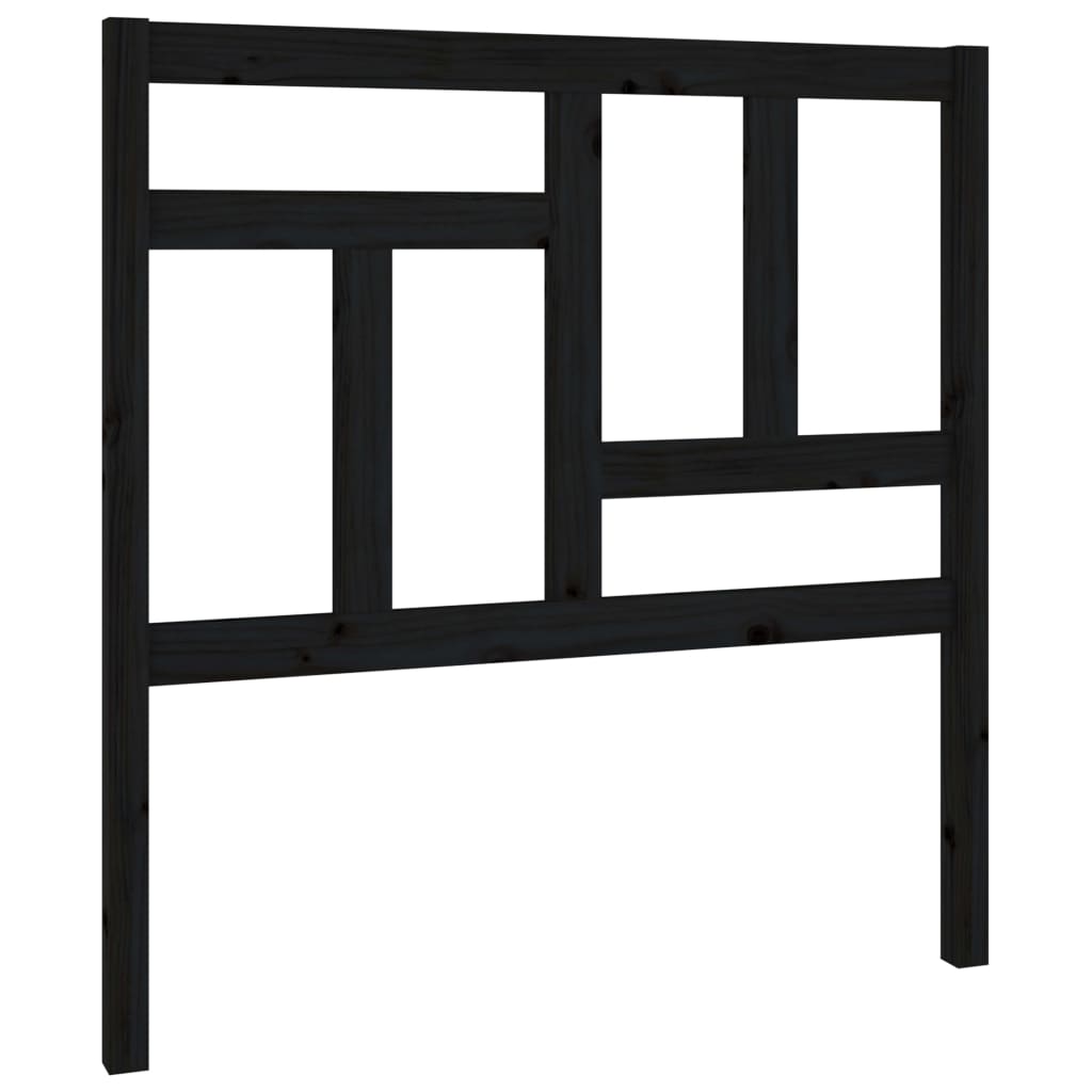 sengegærde 95,5x4x100 cm massivt fyrretræ sort