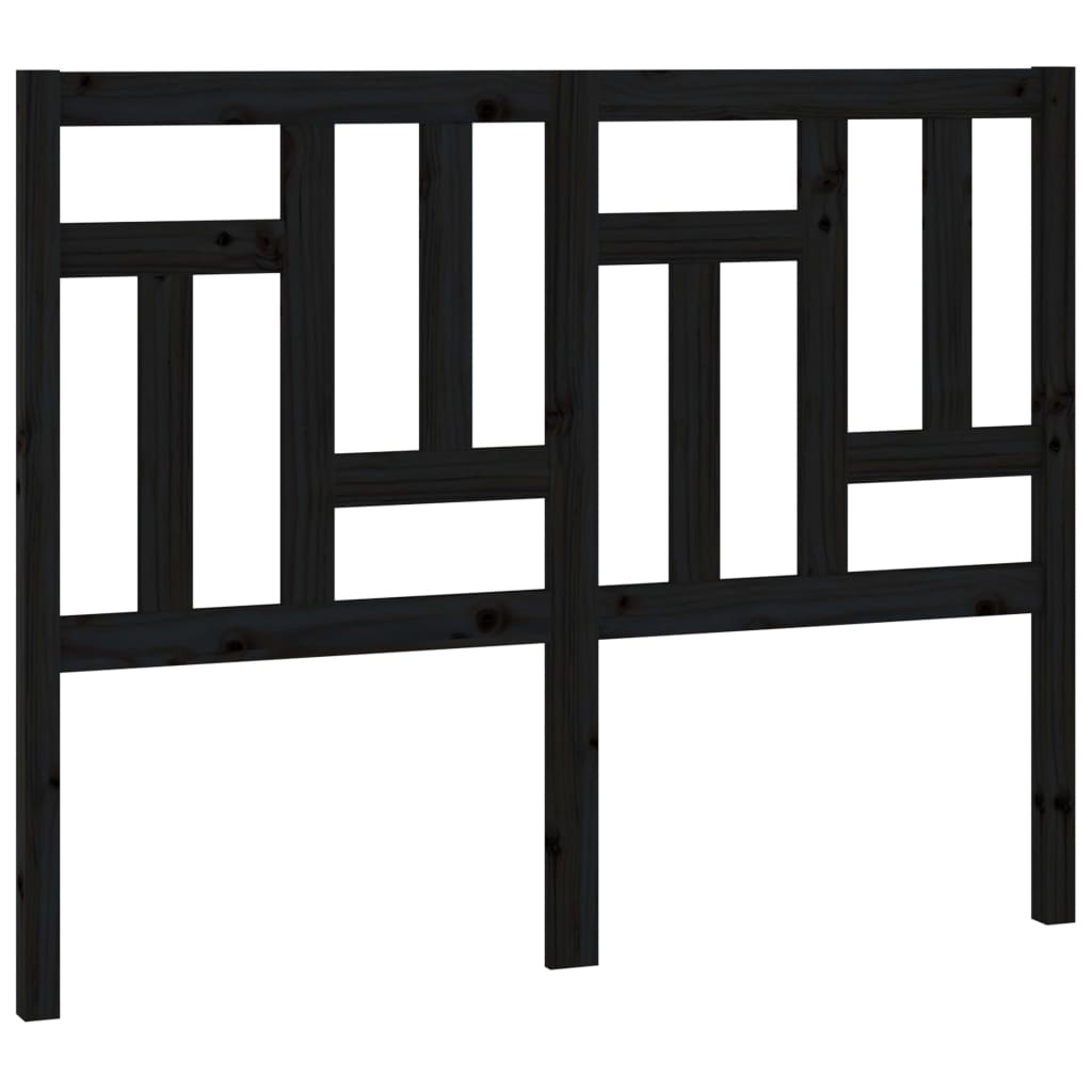 sengegavl 205,5x4x100 cm massivt fyrretræ sort