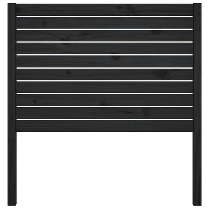 sengegærde 96x4x100 cm massivt fyrretræ sort