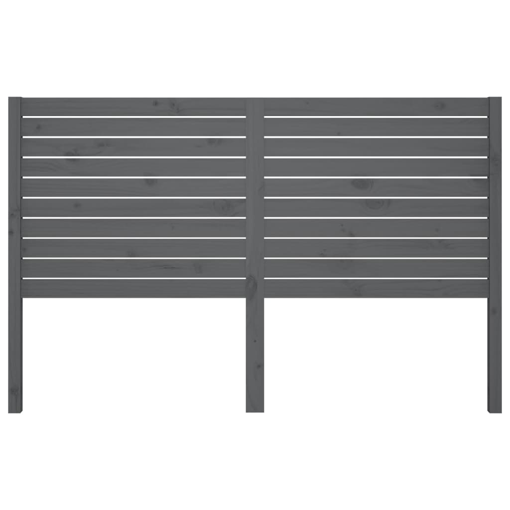 sengegærde 126x4x100 cm massivt fyrretræ grå