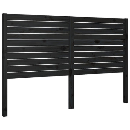sengegærde 146x4x100 cm massivt fyrretræ sort