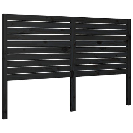 sengegavl 156x4x100 cm massivt fyrretræ sort