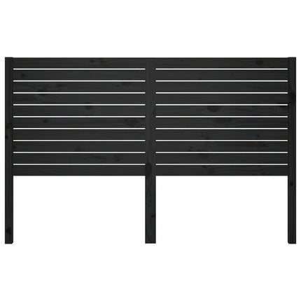 sengegavl 156x4x100 cm massivt fyrretræ sort