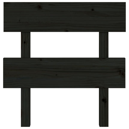 sengegærde 93,5x3x81 cm massivt fyrretræ sort