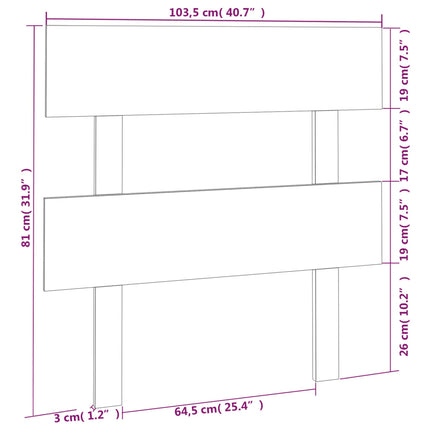 sengegærde 103,5x3x81 cm massivt fyrretræ gyldenbrun