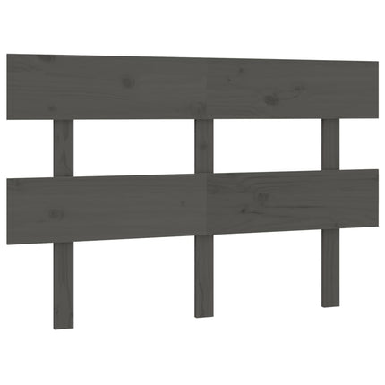 sengegærde 144x3x81 cm massivt fyrretræ grå