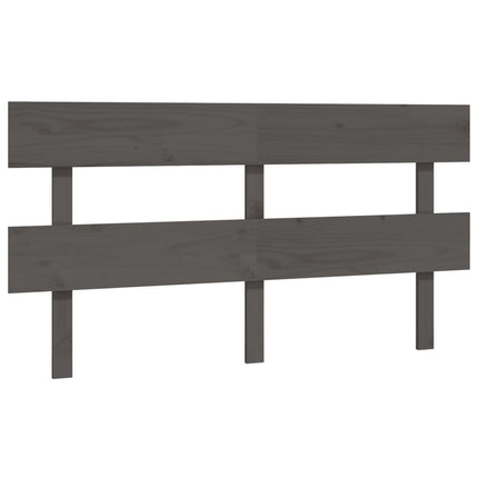 sengegærde 154x3x81 cm massivt fyrretræ grå