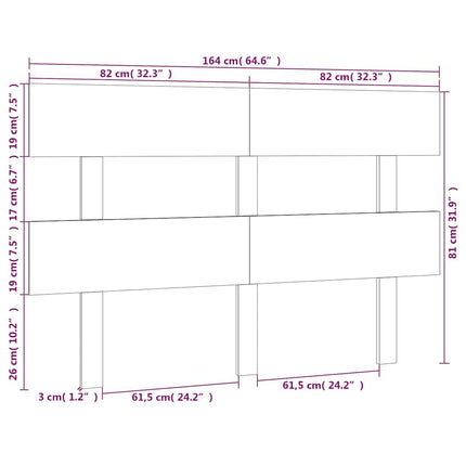 sengegærde 164x3x81 cm massivt fyrretræ sort