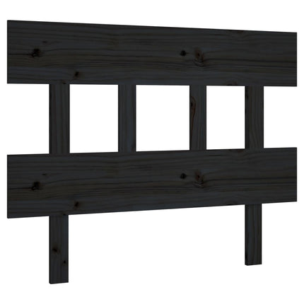 sengegærde 93,5x3x81 cm massivt fyrretræ sort