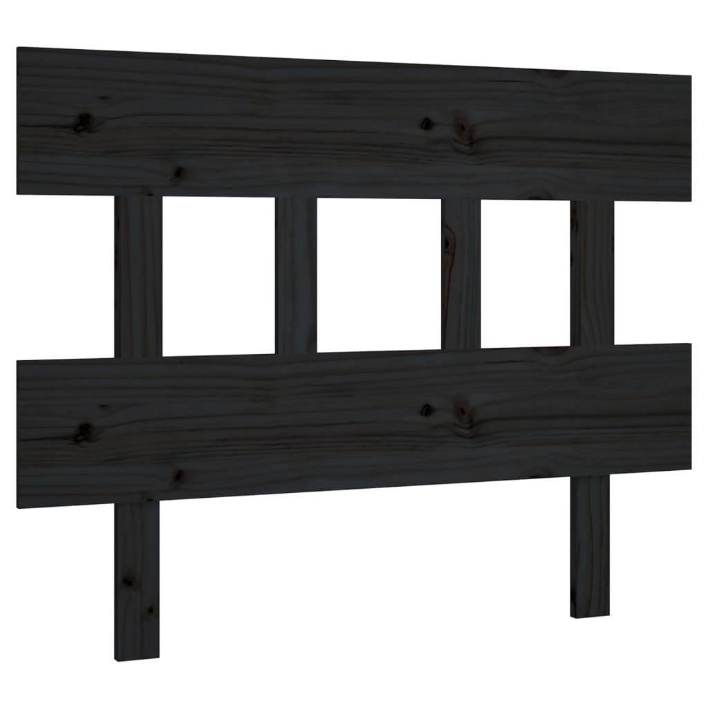 sengegærde 103,5x3x81 cm massivt fyrretræ sort