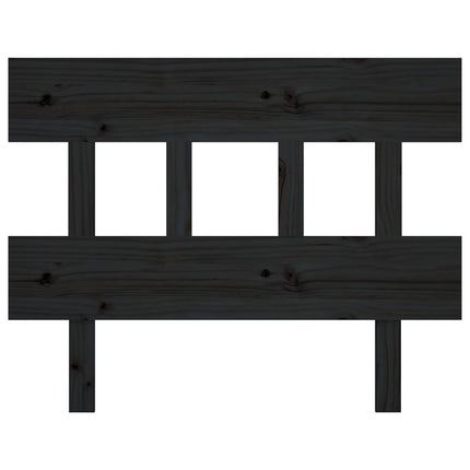 sengegærde 103,5x3x81 cm massivt fyrretræ sort
