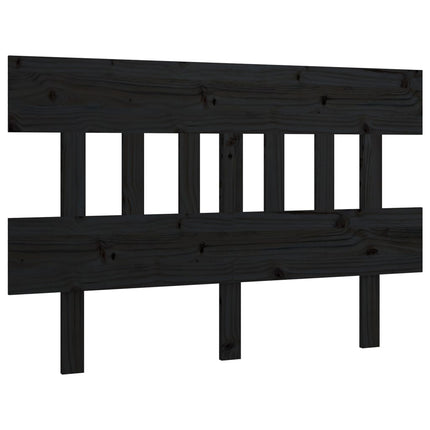 sengegærde 123,5x3x81 cm massivt fyrretræ sort