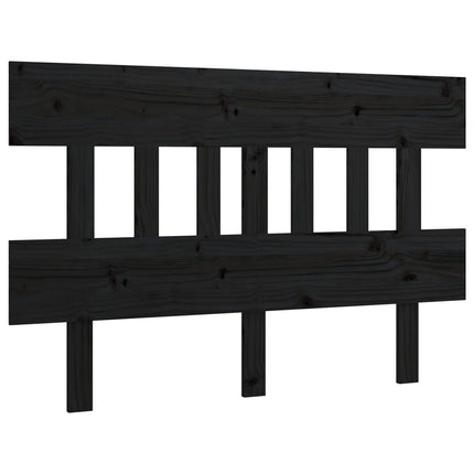 sengegærde 183,5x3x81 cm massivt fyrretræ sort