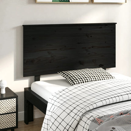 sengegærde 124x6x82,5 cm massivt fyrretræ sort