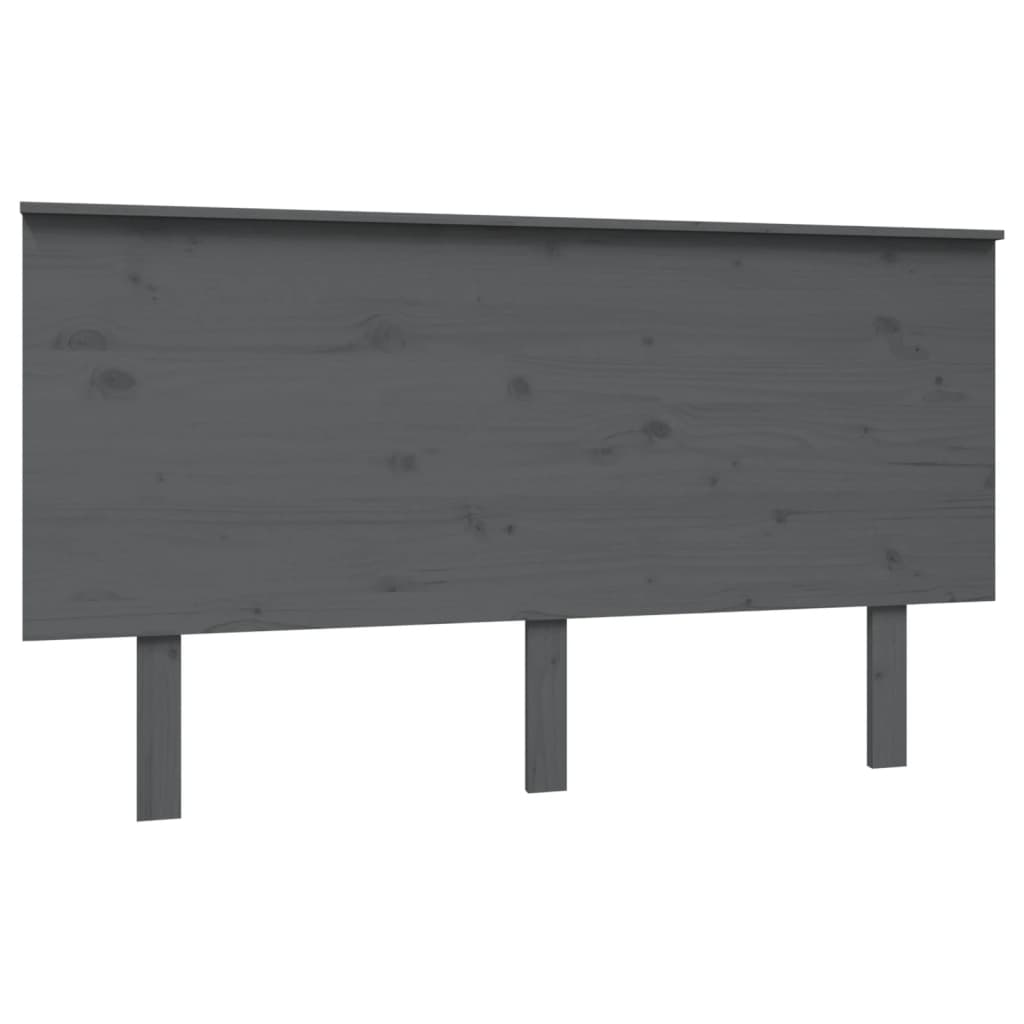 sengegærde 144x6x82,5 cm massivt fyrretræ grå