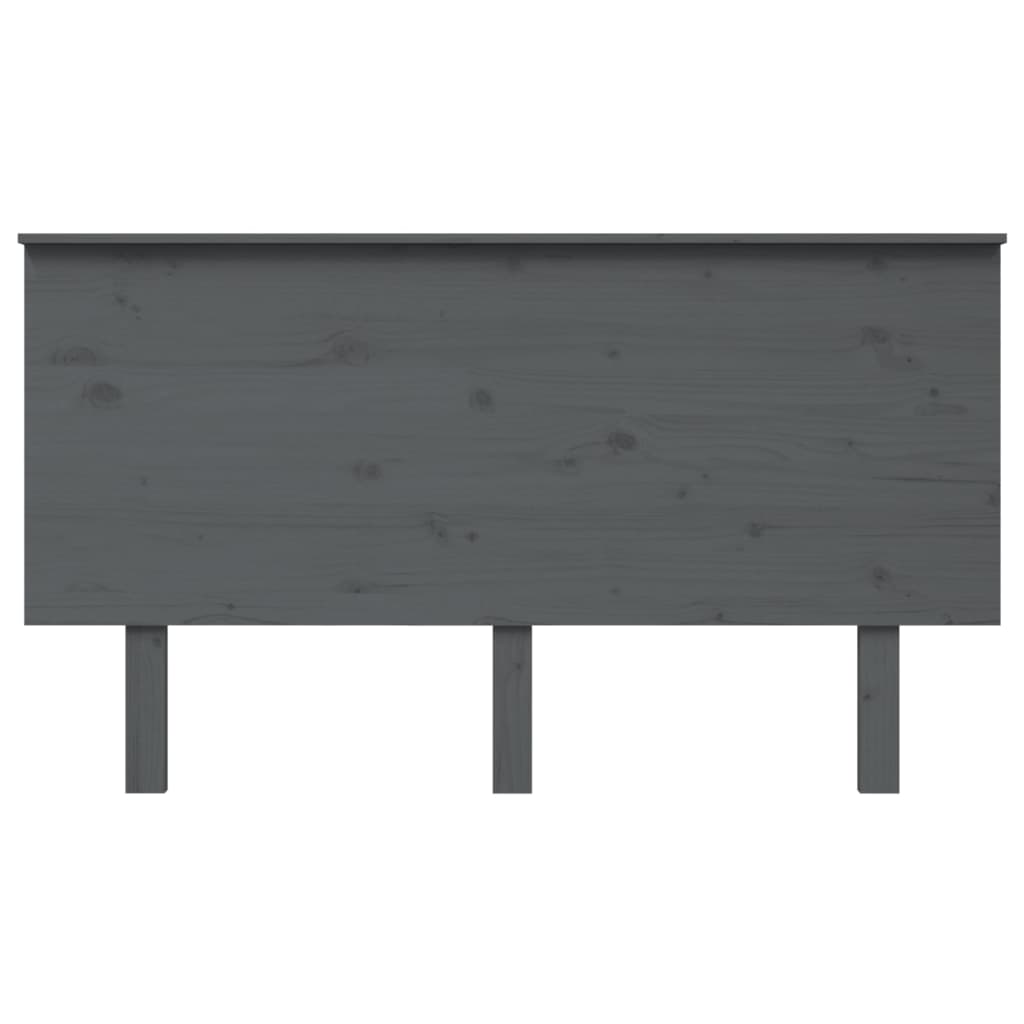 sengegærde 144x6x82,5 cm massivt fyrretræ grå
