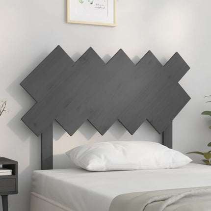 sengegærde 104x3x80,5 cm massivt fyrretræ grå