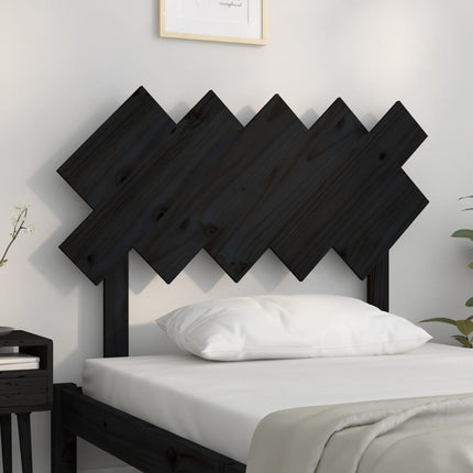 sengegærde 104x3x80,5 cm massivt fyrretræ sort