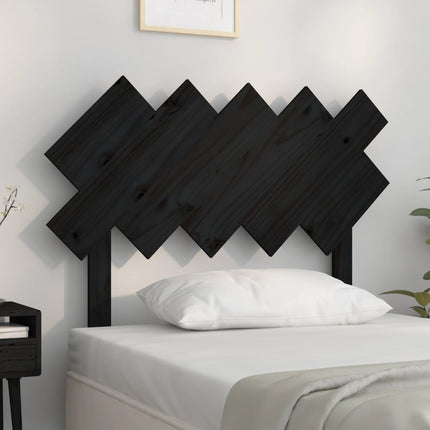 sengegærde 104x3x80,5 cm massivt fyrretræ sort