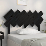 sengegærde 122,5x3x80,5 cm massivt fyrretræ sort
