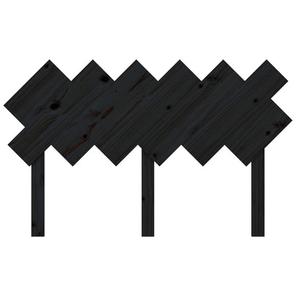 sengegærde 132x3x81 cm massivt fyrretræ sort