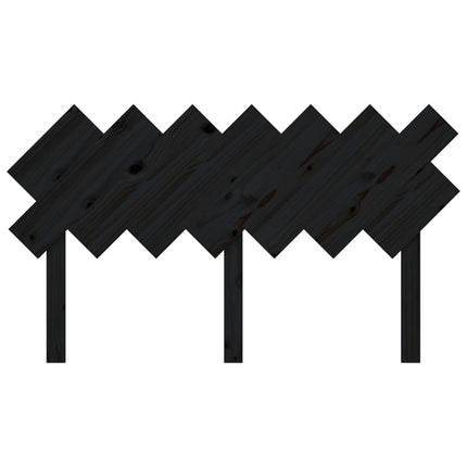 sengegærde141x3x80,5 cm massivt fyrretræ sort