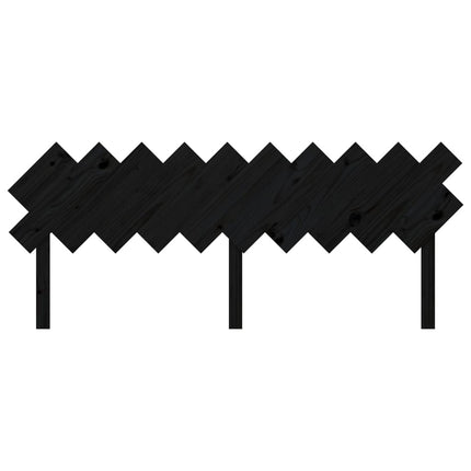 sengegærde 196x3x80,5 cm massivt fyrretræ sort