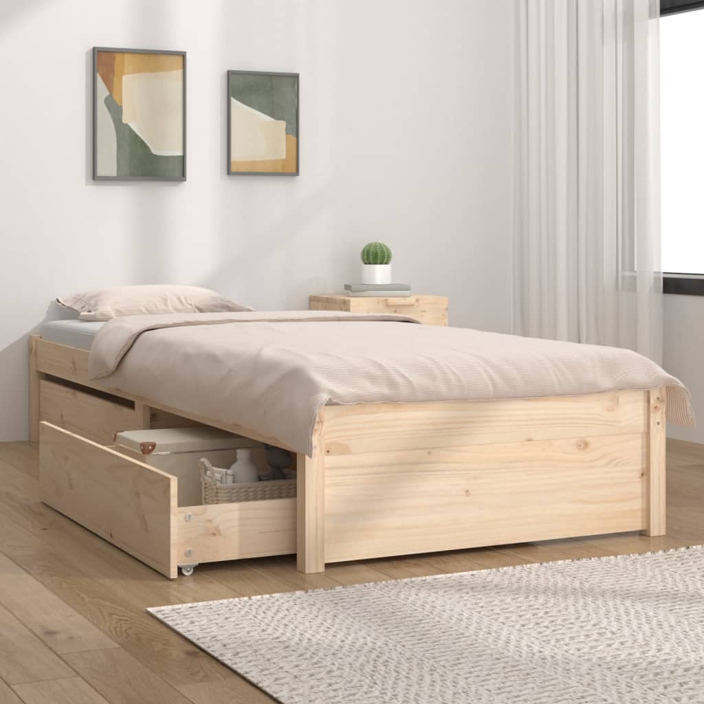 sengeramme med skuffer 75x190 cm Small Single