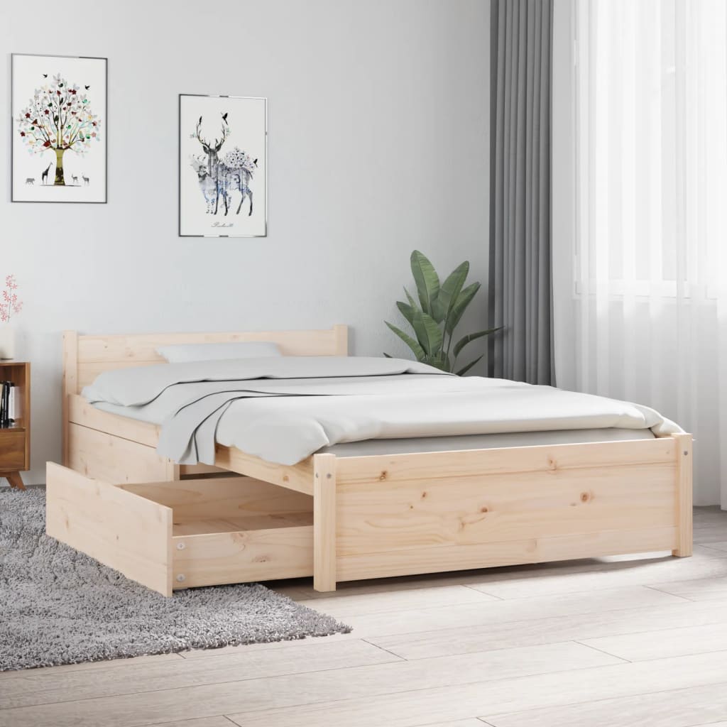 sengeramme med skuffer 90x190 cm single