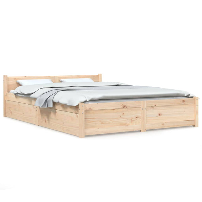 sengeramme med skuffer 140x190 cm
