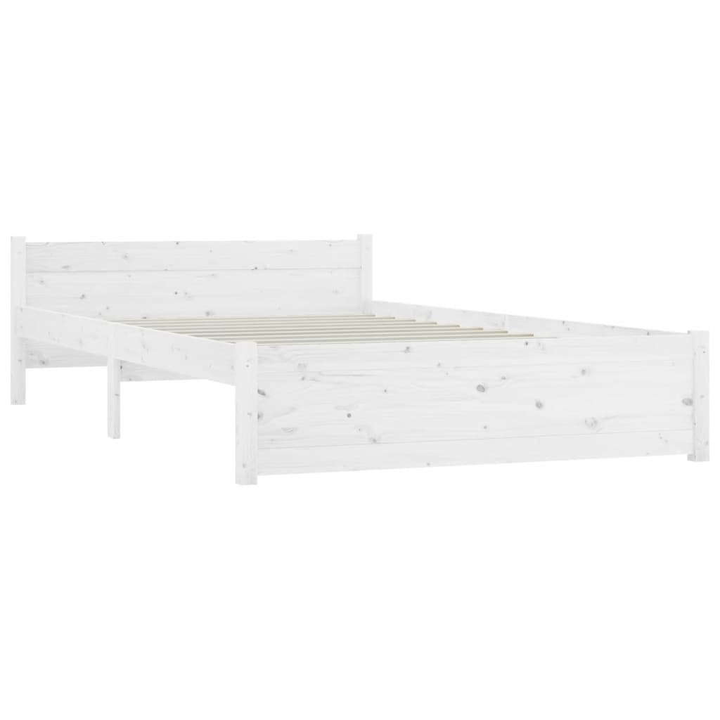 sengeramme med skuffer 140x190 cm hvid