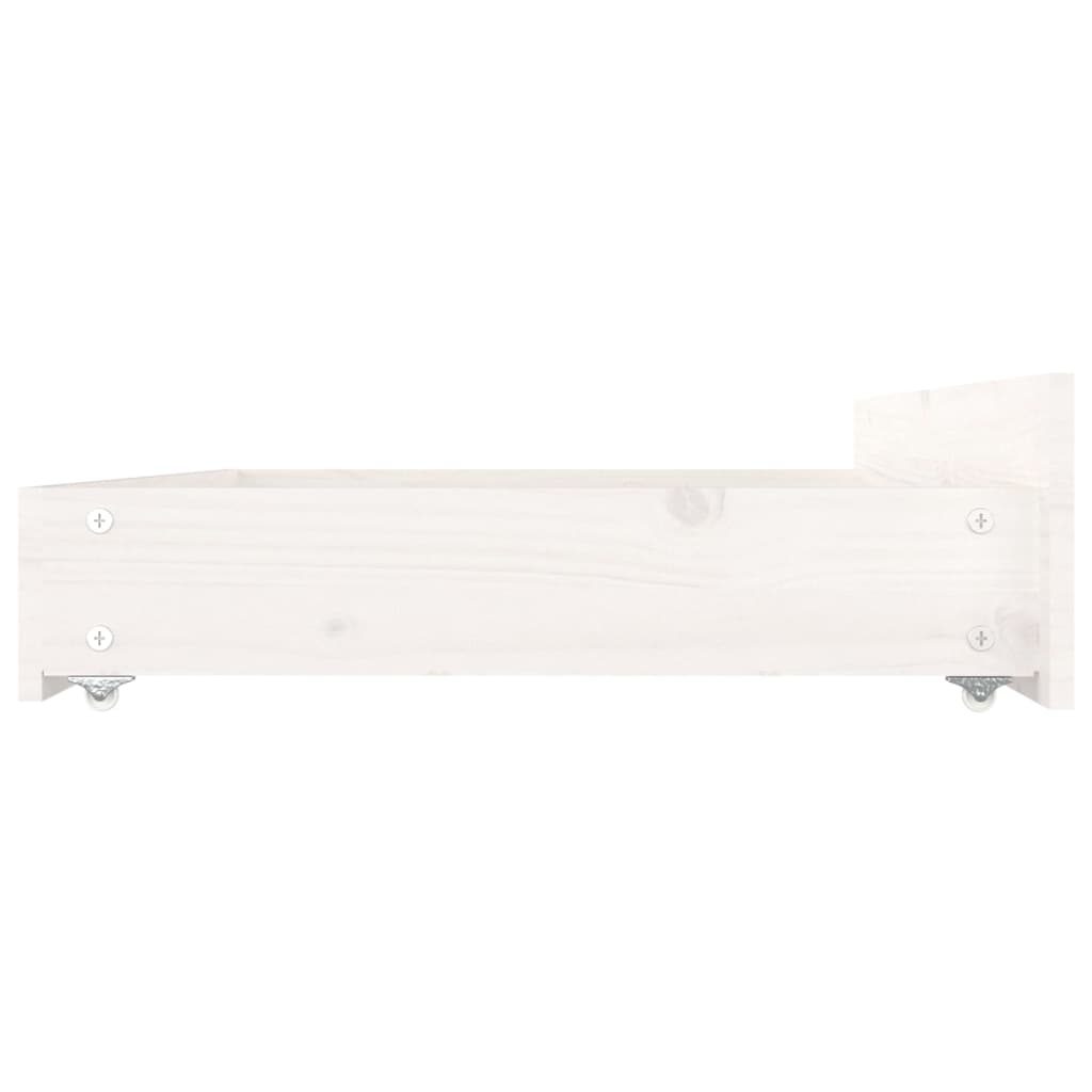 sengeramme med skuffer 140x190 cm hvid