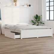 sengeramme med skuffer 140x190 cm hvid
