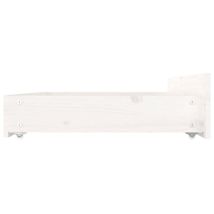 sengeramme med skuffer 120x200 cm hvid