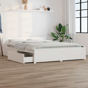 sengeramme med skuffer 120x200 cm hvid