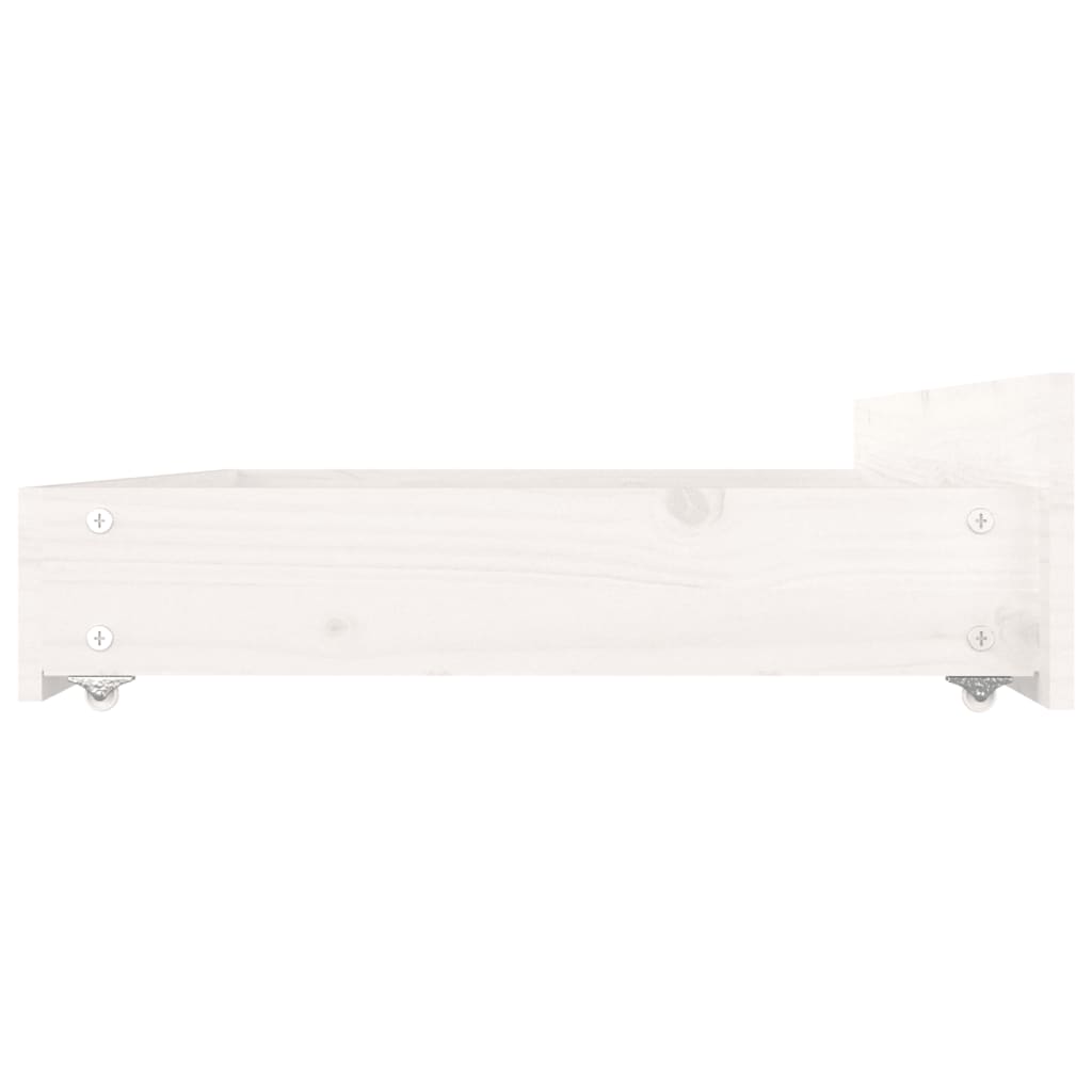sengeramme med skuffer 150x200 cm King Size hvid