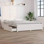 sengeramme med skuffer 150x200 cm King Size hvid