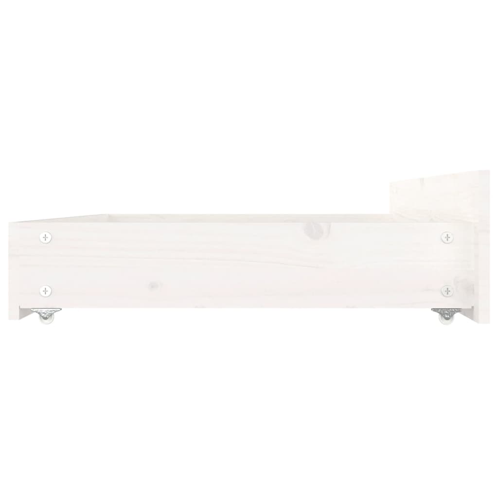 sengeramme med skuffer 160x200 cm hvid