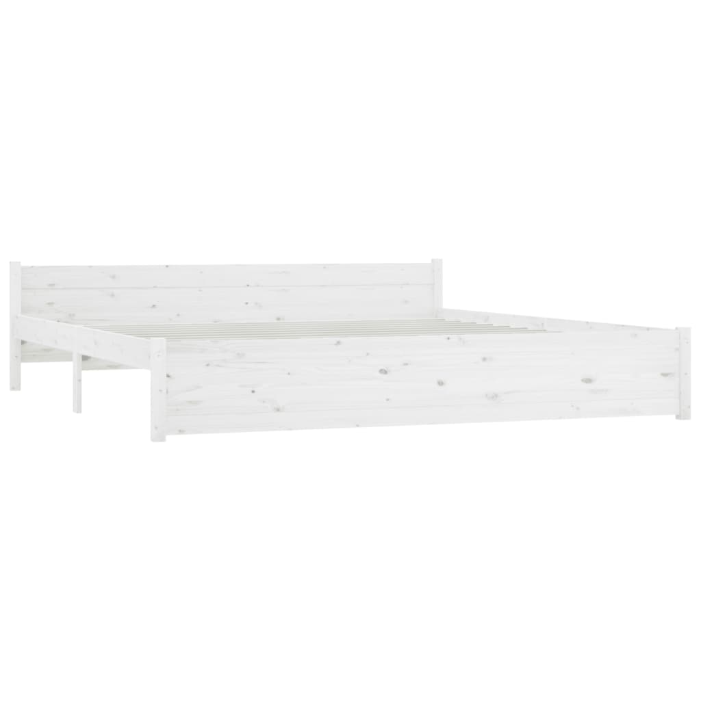 sengeramme med skuffer 180x200 cm Super King hvid