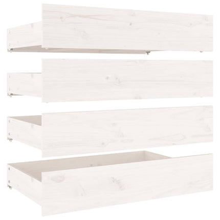 sengeramme med skuffer 180x200 cm Super King hvid
