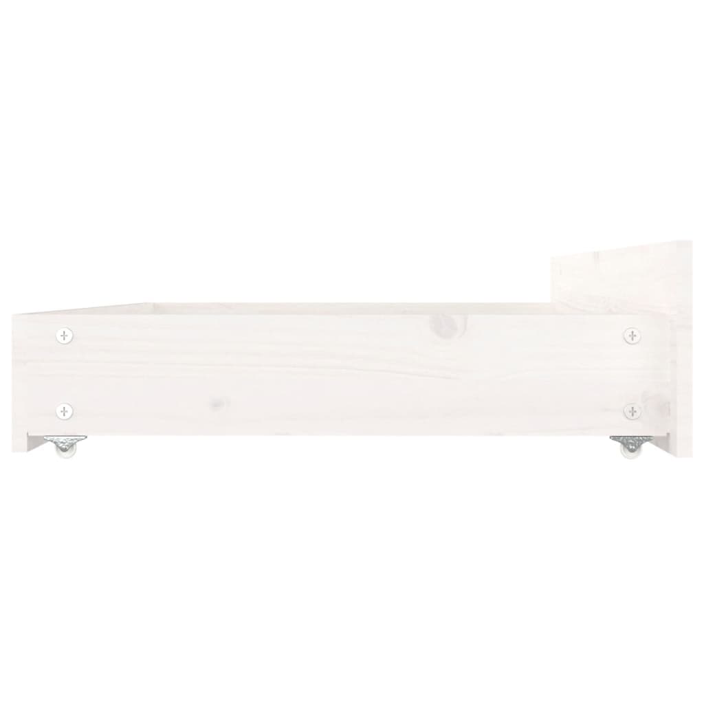 sengeramme med skuffer 180x200 cm Super King hvid