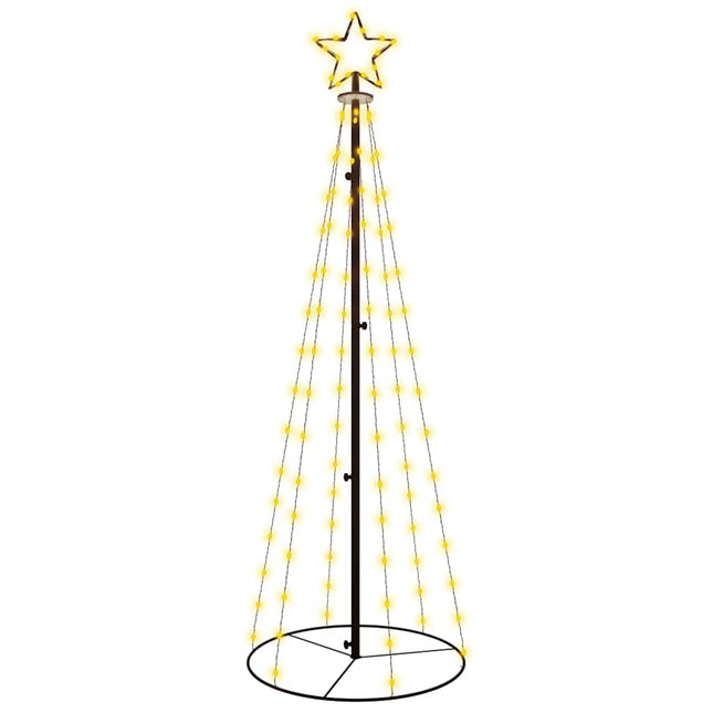 kegleformet juletræ 108 LED'er 70x180 cm varm hvid