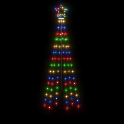 kegleformet juletræ 108 LED'er 70x180 cm flerfarvet