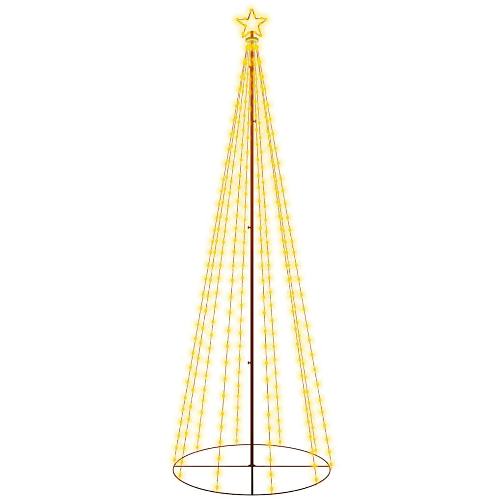 kegleformet juletræ 310 LED'er 100x300 cm varm hvid