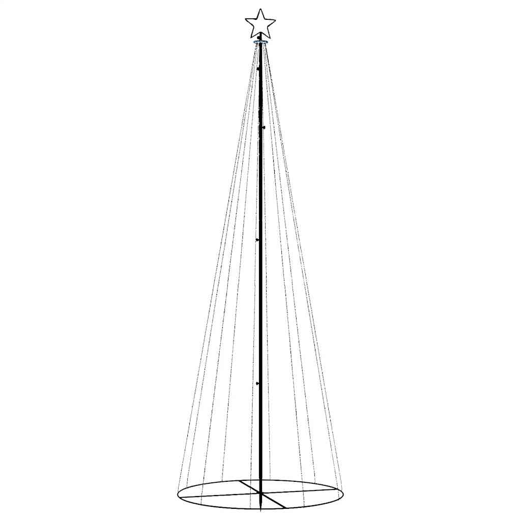 kegleformet juletræ 310 LED'er 100x300 cm varm hvid