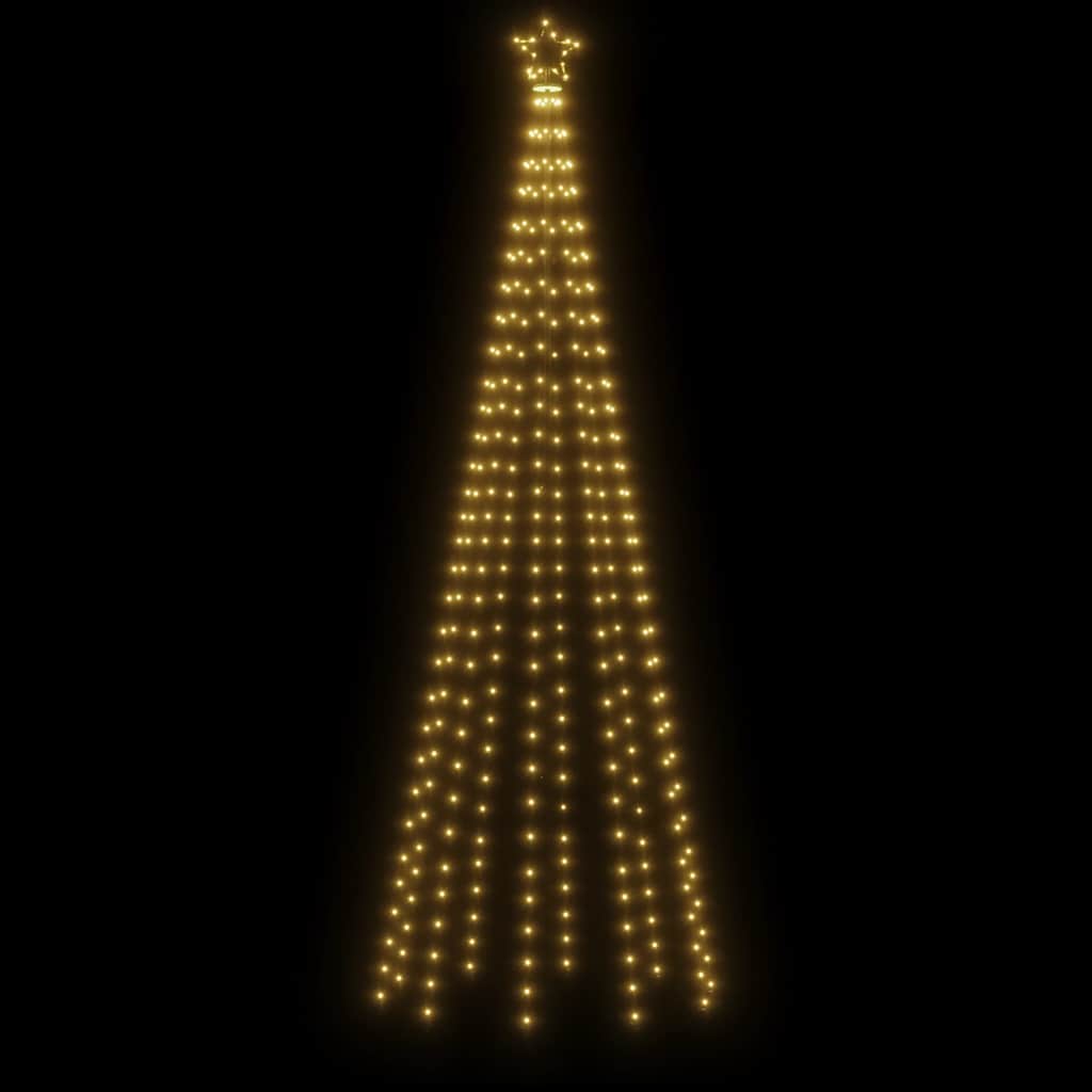 kegleformet juletræ 310 LED'er 100x300 cm varm hvid