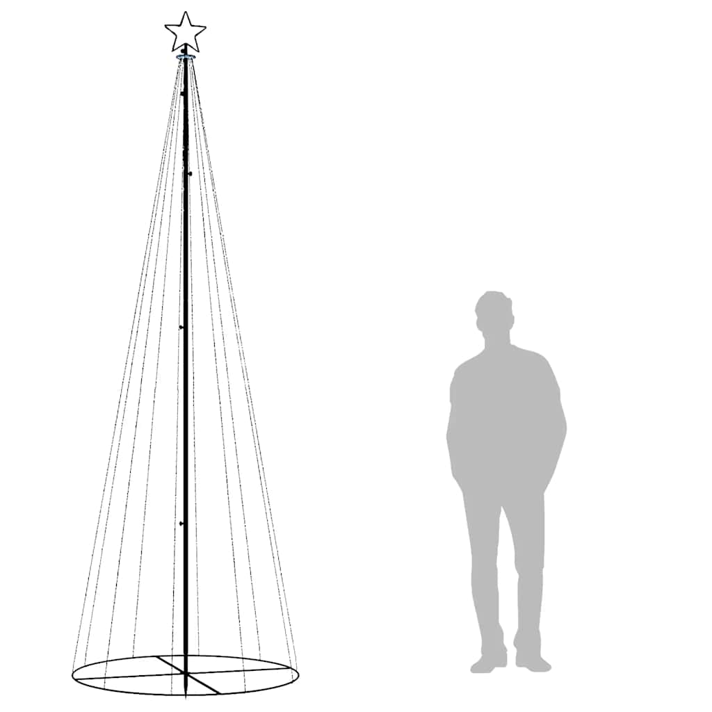 kegleformet juletræ 310 LED'er 100x300 cm varm hvid