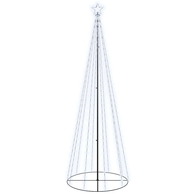 kegleformet juletræ 310 LED'er 100x300 cm kold hvid