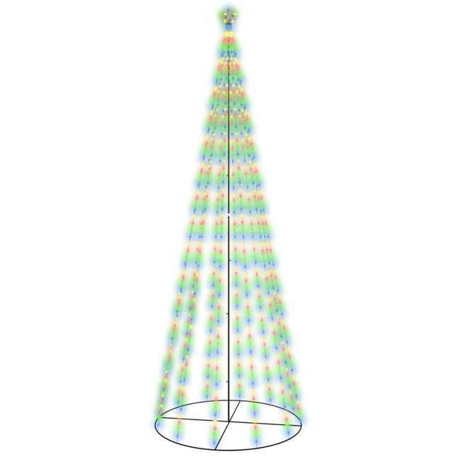 kegleformet juletræ 160x500 cm 732 LED'er farverigt lys