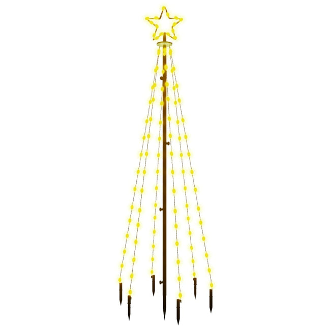 juletræ med spyd 108 LED'er 180 cm varmt hvidt lys